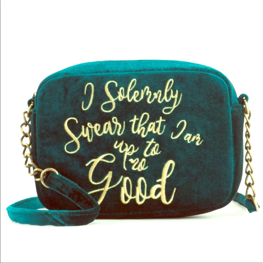 Harry Potter green velvet I Solemnly Swear Purse